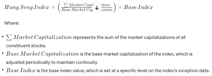 Hang Seng index formula