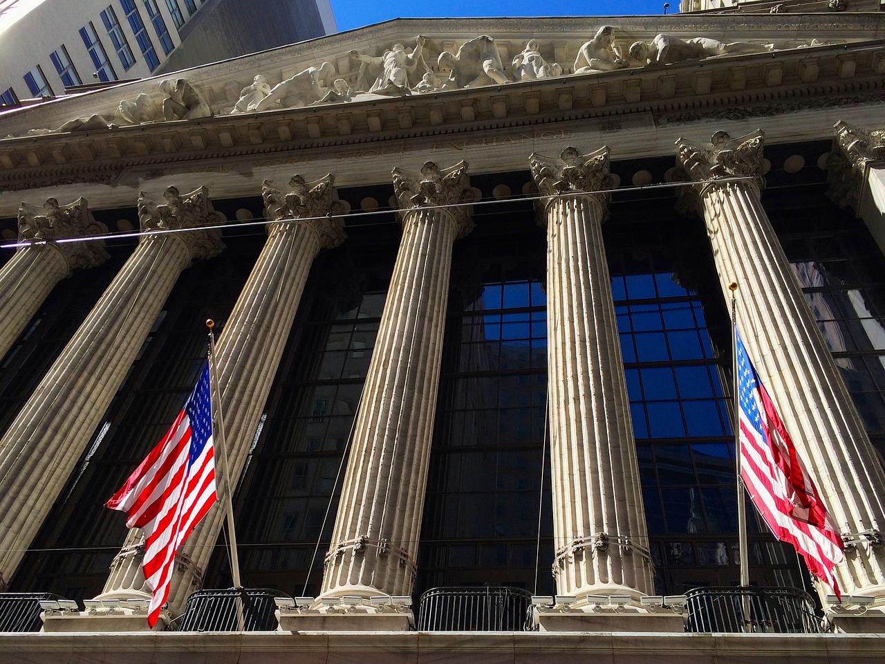 New York stock exchange facade