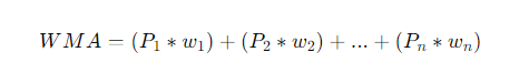 Weighted Moving Average Formula