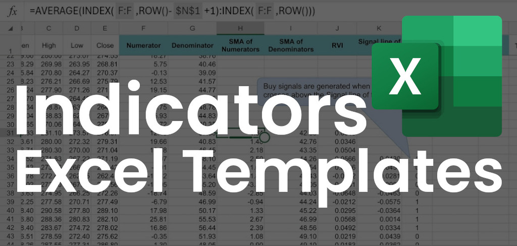 Excel templates for technical indicators